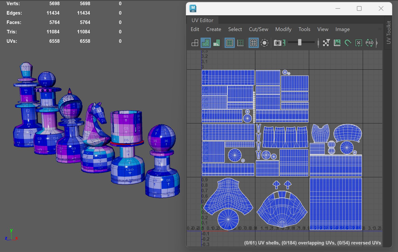 3D asset project preview